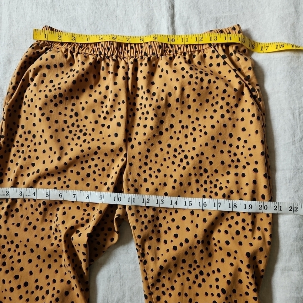 Marine Layer Allison Cheetah Print Pull On Pants Ankle Length With Pockets Large - Picture 4 of 16